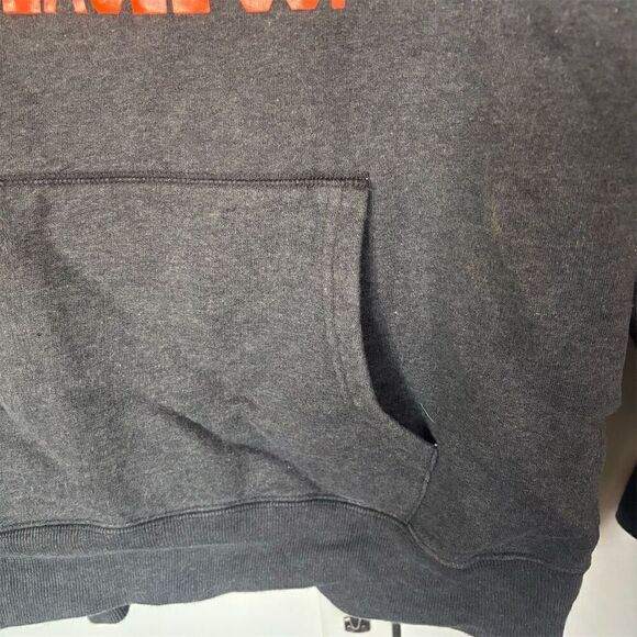 American Eagle Men's Standard Vintage Gray Football Hoodie Large Pullover - Picture 3 of 9